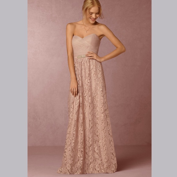🆕NWT BHLDN Cambria Skirt - blush pink lace maxi - Picture 7 of 16